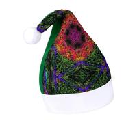 JZemdybill Sequined Christmas Hat for Adults,Psychedelic Kaleidoscope Hat for Various Holiday Parties