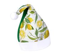 JZemdybill Sequined Christmas Hat for Adults,Yellow Lemon Hat for Various Holiday Parties