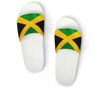 JZemdybill Shower Slippers, Jamaica Flag Art Design Sliders for Men And Women, Non-Slip Slides