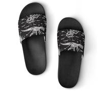 JZemdybill Shower Slippers, Jurassic Dinosaurs Sliders for Men And Women, Non-Slip Slides