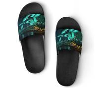 JZemdybill Shower Slippers, Psychedelic Mushroom Sliders for Men And Women, Non-Slip Slides