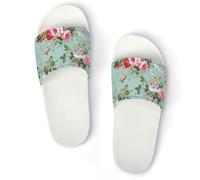 JZemdybill Shower Slippers, Vintage Floral Flowers Sliders for Men And Women, Non-Slip Slides