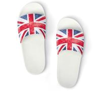 JZemdybill Shower Slippers, Vintage Union Jack British Flag Sliders for Men And Women, Non-Slip Slides