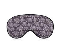 JZemdybill Smooth Fabric Eye Mask, Cartoon Cute Elephant Sleep Mask, Sleeping Eye Mask with Adjustable Headband for Men, Women