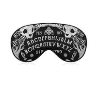 JZemdybill Smooth Fabric Eye Mask, Cat Skull Head Witch Board Black Gothic Sleep Mask, Sleeping Eye Mask with Adjustable Headband for Men, Women