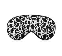 JZemdybill Smooth Fabric Eye Mask, Cow Print Sleep Mask, Sleeping Eye Mask with Adjustable Headband for Men, Women
