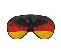 JZemdybill Smooth Fabric Eye Mask, Germany Flag Eagle Sleep Mask, Sleeping Eye Mask with Adjustable Headband for Men, Women