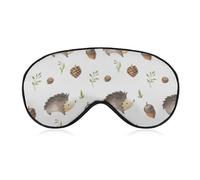 JZemdybill Smooth Fabric Eye Mask, Hedgehog Sleep Mask, Sleeping Eye Mask with Adjustable Headband for Men, Women