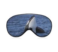 JZemdybill Smooth Fabric Eye Mask, Killer Whales Orca Sleep Mask, Sleeping Eye Mask with Adjustable Headband for Men, Women