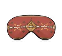 JZemdybill Smooth Fabric Eye Mask, Native American Sleep Mask, Sleeping Eye Mask with Adjustable Headband for Men, Women
