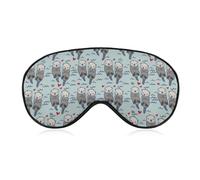 JZemdybill Smooth Fabric Eye Mask, Sea Otter in Love Sleep Mask, Sleeping Eye Mask with Adjustable Headband for Men, Women