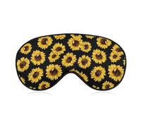 JZemdybill Smooth Fabric Eye Mask, Spring Sunflowers Retro Flowers Sleep Mask, Sleeping Eye Mask with Adjustable Headband for Men, Women