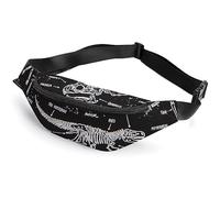 JZemdybill Waist Bag, Jurassic Dinosaurs Bumbag, Adjustable Fanny Pack for Running Walking Hiking