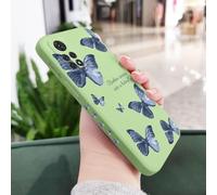 JZFDCLF Butterfly Phone Case For Xiaomi For Redmi Note 14 13 12 12S 11 11E 11S 10 10A 10T 10S 9T 9 8 7 Pro 10C 9T 4G 5G Cover,Light Green 1,For Note 11ProPlus 5G