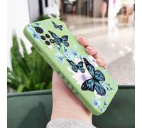 JZFDCLF Butterfly Phone Case For Xiaomi For Redmi Note 14 13 12 12S 11 11S 11E 10 10T 10S 9T 9 Pro Plus 10C 10A 10 9 9A 9C 9T 4G 5G,Light Green 1,For Note 11 ProPlus 5G