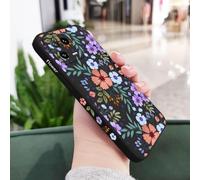 JZFDCLF Flower Phone Case For Xiaomi 15 14T 14 13 13T 12 12X 12T 12S 11 11T Ultra 10 10T 9 9T Pro Lite Liquid Silicone Cover,Black,For Xiaomi 12 Pro
