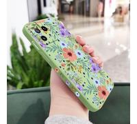 JZFDCLF Flower Phone Case For Xiaomi 15 14T 14 13 13T 12 12X 12T 12S 11 11T Ultra 10 10T 9 9T Pro Lite Liquid Silicone Cover,Light Green,For Xiaomi 14