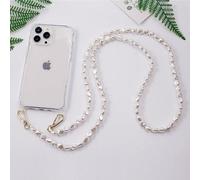 JZFDCLF Luxury Pearl Chain Crossbody Strap Shockproof Acrylic Lanyard Phone Case for iPhone 16 14 13 12 PRO 15 Pro Max X XS 7 8 Plus,A4,For iPhone 8 Plus