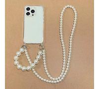 JZFDCLF Luxury Pearl Chain Crossbody Strap Shockproof Acrylic Lanyard Phone Case for iPhone 16 14 13 12 PRO 15 Pro Max X XS 7 8 Plus,A6,For iPhone 14 Pro