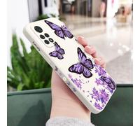 JZFDCLF Purple Butterflies Phone Case For Xiaomi For Redmi Note 14 13 12 12S 11 11S 10 10A 10T 10S 9T 9 8 7 Pro Plus 10C 9T 4G 5G Cover,white 1,For Note 9
