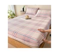 JZFOACHR 100% coton, 1 drap-housse uniquement pour lit double, XL, Queen, King size, avec poche profonde de 27,9 cm, colorants résistants et résistant au rétrécissement (couleur : A, taille : King)