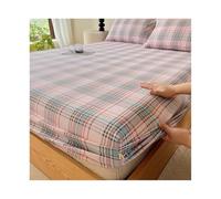 JZFOACHR 100% coton, 1 drap-housse uniquement pour lit double, XL, Queen, King size, avec poche profonde de 27,9 cm, colorants résistants et résistant au rétrécissement (couleur : A, taille : King)