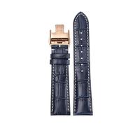 JZFOACHR 14mm 19mm 20mm 21mm Genuine Leather Butterfly Buckle Original Watch Band，For Famous Craftsman Moon Phase Comcast Gorgeous Series Replacement Watch strap
