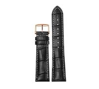 JZFOACHR 14mm 19mm 20mm 21mm Genuine Leather Butterfly Buckle Original Watch Band，For Famous Craftsman Moon Phase Comcast Gorgeous Series Replacement Watch strap