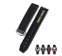 JZFOACHR 19mm 20mm 21mm 22mm Rubber Soft Watch Bands For Speedmaster AT150 Seamaster 300 Seamaster 007 James Bond Bracelet Strap