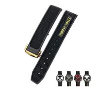 JZFOACHR 19mm 20mm 21mm 22mm Rubber Soft Watch Bands For Speedmaster AT150 Seamaster 300 Seamaster 007 James Bond Bracelet Strap