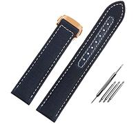 JZFOACHR 19mm 20mm Woven Canvas Watch Strap For Seamaster 300 AT150 Fabric Leather Nylon AQUA TERRA 150 Blue Black Watchband