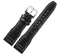 JZFOACHR 22mm The Top Leather Watch Band For IWC IW326201 / IW377701 Big Pilot Series Genuine Leather Watch Strap
