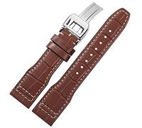 JZFOACHR 22mm The Top Leather Watch Band For IWC IW326201 / IW377701 Big Pilot Series Genuine Leather Watch Strap