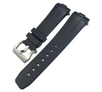 JZFOACHR 24mm Black Green Nature Soft Silicone Rubber Watchband Fit For Panerai PAM00111/441 Strap Butterfly Buckle Waterproof Bracelet