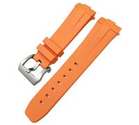 JZFOACHR 24mm Black Green Nature Soft Silicone Rubber Watchband Fit For Panerai PAM00111/441 Strap Butterfly Buckle Waterproof Bracelet