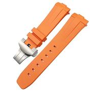 JZFOACHR 24mm Black Green Nature Soft Silicone Rubber Watchband Fit For Panerai PAM00111/441 Strap Butterfly Buckle Waterproof Bracelet
