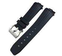 JZFOACHR 24mm Black Green Nature Soft Silicone Rubber Watchband Fit For Panerai PAM00111/441 Strap Butterfly Buckle Waterproof Bracelet