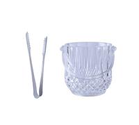 JZFOACHR 2Pcs Practical Acrylic Round Ice Bucket Portable Red Wine Ice Bucket for Bar Champagne,Home Decoration/Size 1