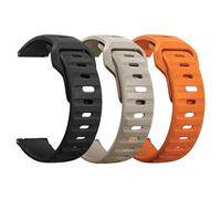 JZFOACHR 3Pcs Rugged Watch Band 20mm 22mm Watch Strap, Quick Release Watch Band with Redesigned Metal Squre Buckle, Soft Silicone Breathable Replacment Sport Watch Bands for Women Men