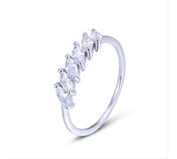 JZFOACHR 925 Whitle Pink Purple Rings Elegant Cubic Zircon Rings Wedding Bands Engagement Fine Jewelry