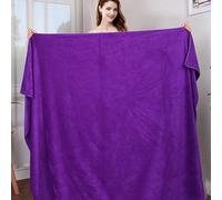 JZFOACHR Bath Towel,Microfiber Bath Towel, Super Large, Soft, high Absorption and Quick-Drying, Sports, Travel, no Fading, Beauty Salon Towels 100X200CM Blue Bath Towels