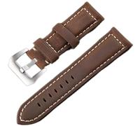 JZFOACHR bns7fapq Handmade 4 Color Watch Accessories Leather 20mm 22mm 24mm 26mm Watchband Watch Strap Watch Band (Color : Black Size : 20mm)