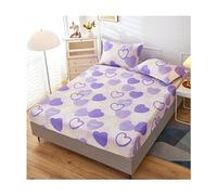 JZFOACHR California King Drap-housse Queen Size uniquement, ultra doux, avec poche profonde, drap de lit simple en coton, couvre-lit confortable et lavable, 1 pièce (couleur : F, taille : King)