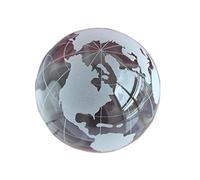 JZFOACHR Crystal Classical Crystal World Map Ball Feng Shui Decorative Globe Office Home Decor Craft Gift Glass Earth Model ornament (Color : Only ball, Size : 80MM)