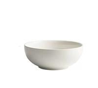JZFOACHR Dipstick Salad Mixing Bowl Rice Bowl Household Ceramic Salad Bowl White Small Noodle Soup Bowl Large Two-Piece Set Fruit Salad Bowl (Size : Large)