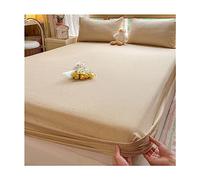 JZFOACHR Drap-housse 100% coton biologique, taille Queen, ajustement serré, tissage percale rafraîchissant, linge de lit léger, literie à poche profonde (couleur : D, taille : King)