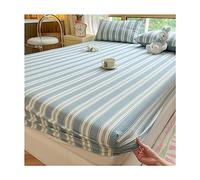 JZFOACHR Drap-housse 100% coton biologique, taille Queen, ajustement serré, tissage percale rafraîchissant, linge de lit léger, literie à poche profonde (couleur : D, taille : King)