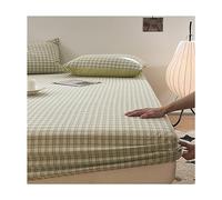 JZFOACHR Drap-housse Queen Size simple 100% coton de qualité hôtelière, drap de dessus avec poche profonde, doux et respirant, 1 drap de dessous uniquement (couleur : J, taille : Queen)