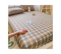 JZFOACHR Draps-housses 100% coton avec poche profonde de 27 cm, élastiques tout autour, pour lit simple, double, king size, queen, ultra doux, 1 pièce (couleur : H, taille : Twin-XL)