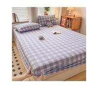 JZFOACHR Draps-housses de luxe 100% coton pour lit double, Queen, King, plus doux, sans pop-off, avec poche profonde élastique, un drap-housse uniquement (couleur : E, taille : Twin-XL)